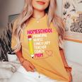Home-School Mom Homeschooling Mama Mommy Mother Women Women's Oversized Comfort Colors T-Shirt Mustard