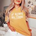 J'aime Quand Ma Me Laisse Aller Chasser Cadeau Humour T-shirt oversize confortable pour femme Mustard