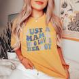 Just A Mama Who Loves Her Boy Mother's Day Women's Oversized Comfort T-Shirt Mustard