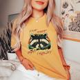 Live Fast Eat Trash Women's T-Shirt | Retro Raccoon | Comfort Colors Mustard