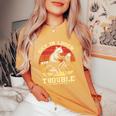 Get In Loser Raccoon Opossum Trash Panda Women's Oversized Comfort Colors T-Shirt Mustard