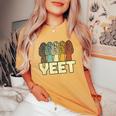 Morel Mushroom Yeet Jouet Amusant Pour Chasseurs De Champignons T-shirt oversize confortable pour femme Mustard
