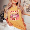 Mother Baby Nurse Tiny Humans Stole My Heart Valentines Day Women's Oversized Comfort T-Shirt Mustard