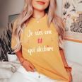 Musique Métier Super Dj Qui Déchire Animatrice Dj T-shirt oversize confortable pour femme Mustard