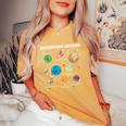 Neurodiverse Universe Space Planet Special Education Teacher Women's Oversized Comfort T-Shirt Mustard