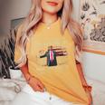 President Donald Trump Inauguration Day 2025 American Flag Women's Oversized Comfort T-Shirt Mustard