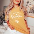 Promoted To Grandma Est 2025 For New Baby Women's Oversized Comfort T-Shirt Mustard