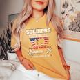 Proud Army Mama Mother Women's Oversized Comfort T-Shirt Mustard