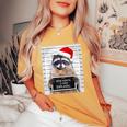 Raccoon Christmas Women's T-Shirt | Funny 'Dear Santa, I Can Explain' Mustard