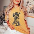 Raccoon Cowboy Meme T-Shirt - Unisex Oversized Comfort Top Mustard