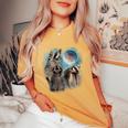 Raccoon Moon Head Women's Oversized Tee - Unisex Appeal Mustard