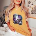 Raccoon Moon Howling Women's Comfort Colors Oversized T-Shirt Mustard