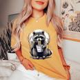 Raccoon Noodle Cup Unisex Tee | Cozy Oversized Comfort Mustard