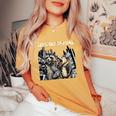 Raccoon & Opossum Beer Tee - Oversized Comfort for Women Mustard