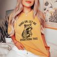 Raccoon Sarcastic Women's Oversized T-Shirt - Comfort Colors Tee Mustard