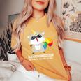 Racoonicorn Trash Panda Women's Oversized T-Shirt - Whimsical Comfort Mustard