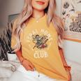 Retro Feral Moms Social Club Sarcastic Saying Mothers Women's Oversized Comfort T-Shirt Mustard