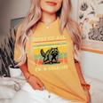 Retro Funny Raccoon Women's Oversized T-Shirt | Comfort & Attitude Mustard