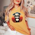 Retro Panda Sunglasses BBQ Party | Women's Oversized Comfort T-Shirt Mustard