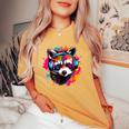 Retro Raccoon Headphones Tee | Oversized Comfort for Adults & Kids Mustard