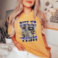 Rizz Autistic Raccoon Meme Women's Oversized T-Shirt | Comfort Colors Mustard