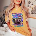 Rizz Em With The Tism Retro Raccoon Meme Women's Oversized Comfort Colors T-Shirt Mustard