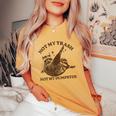 Sarcastic Raccoon Women's Oversized T-Shirt - Fun & Comfy Gift Mustard
