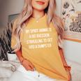 Sarcastic Women's Oversized T-Shirt - My Spirit Animal is a Fat Raccoon Mustard