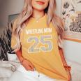 Senior Wrestling Mom 2025 Wrestling Mom Senior 25 3 Women's Oversized Comfort T-Shirt Mustard