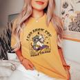 I Can Show You Some Trash Raccoon Possum Raccoon Tee Women's Oversized Comfort Colors T-Shirt Mustard
