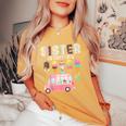 Sister Birthday Crew Ice Cream Truck Bday Ice Cream Party Camiseta extragrande cómoda para mujer Mustard