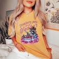 Strawberry Jam Raccoon Women's Oversized T-Shirt | Comfy Design Mustard