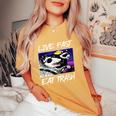 Street Cats Women's Comfort Color T-Shirt - Live Fast, Eat Trash Mustard