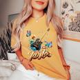 Taylor Primer Nombre I Love Taylor Girls Groovy Birthday Y2k Camiseta extragrande cómoda para mujer Mustard