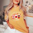 Teachers Valentine Day I Love My Class A Latte Coffee Women Women's Oversized Comfort T-Shirt Mustard