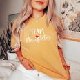 Team Naughty Christmas Family Matching Pajamas Women's Oversized Comfort Colors T-Shirt Mustard