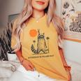 Trash Panda Raccoon T-Shirt | Retro 90s Sunset | Women's Oversized Fit Mustard
