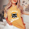 Trash Panda Raccoon Women's T-Shirt - Modern Cartoon Style Mustard