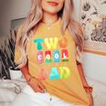 Two Cool Dad Of The Birthday Boy Girl 2nd Bday Popsicle Women's Oversized Comfort Colors T-Shirt Mustard