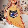 USA Patriotic Raccoon Shirt July 4th T-Shirt Trash Panda Women's Oversized Comfort Colors T-Shirt Mustard