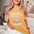 Why Walk When You Can Cartwheel Gymnast Girls Gymnastics Women's Oversized Comfort T-Shirt Mustard