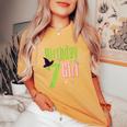 7Th Birthday Witch Pink And Green 7 Year Old Birthday Girl Women's Oversized Comfort T-Shirt Yam