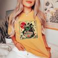 Cat Ramen Japanese Samurai Kawaii Cat Anime Girls Boys Women's Oversized Comfort T-Shirt Yam
