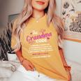 The Grandma Code Grammy Nana Grandma Grandmother Rules 'S Classic Fit Black Short Sleeve Cotton Blend Small Women's Oversized Comfort T-Shirt Yam