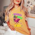 Its Mardi Gras Yall With Flamingo For New Orleans Carnival Women's Oversized Comfort T-Shirt Yam