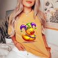 Mardi Gras Rubber Duck New Orlean Carnival Festival Women's Oversized Comfort T-Shirt Yam