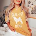Vintage Shar-Pei Mama Sharpei Mom Dog Owner Mother Women's Oversized Comfort T-Shirt Yam