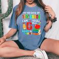 100 Days Of 1St Grade 100 Days Of School For 1St Grade Women's Oversized Comfort T-Shirt Blue Jean
