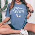 Abuela Primeriza Primeraez Embarazo Abuelo Embarazada Camiseta extragrande cómoda para mujer Blue Jean