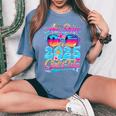 Aw Ship It's A 2025 Girls Trip Matching Cruise Trip Women Women's Oversized Comfort T-Shirt Blue Jean